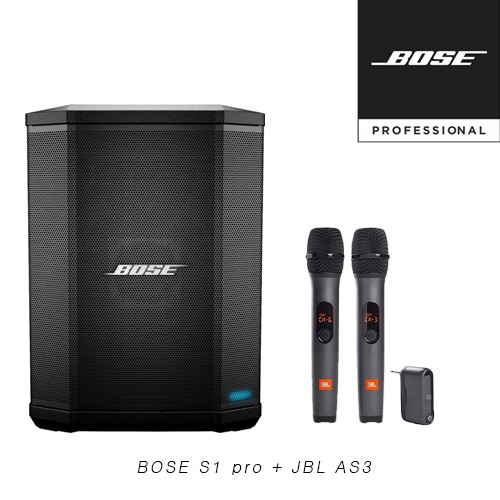 BOSE S1 PRO + JBL AS3 무선마이크 세트