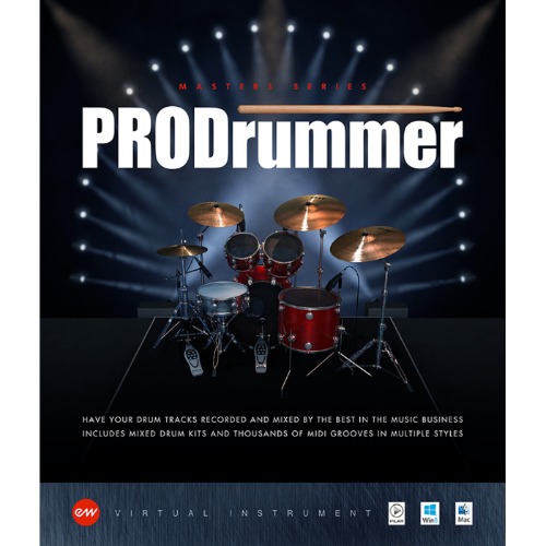 EastWest ProDrummer 2 / 60GB의 드럼 키트와 14000가지 이상의 MIDI 드럼 그루브가있는 가상 드러머 플러그인 / 가상악기 / 정품