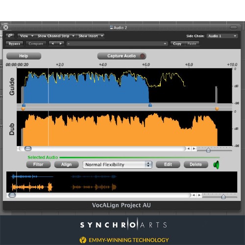 Synchro Arts VocALign Project 3 - Upgrade from non-iLok VocALign Project / 자동 오디오 트랙 타이밍 분석 및 타트랙에 적용하는 플러그인 - 업그레이드용 / 정품