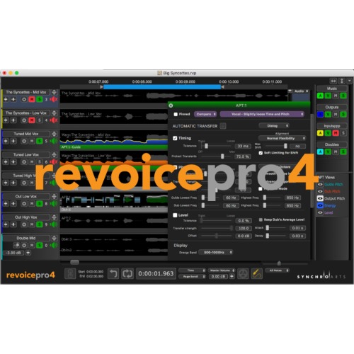 Synchro Arts VocAlign Ultra License for Revoice Pro 4 owners / 보컬 튜닝, 자동 피치 보정, 더블링, 타임 커렉션, ADR용 플러그인 / 정품